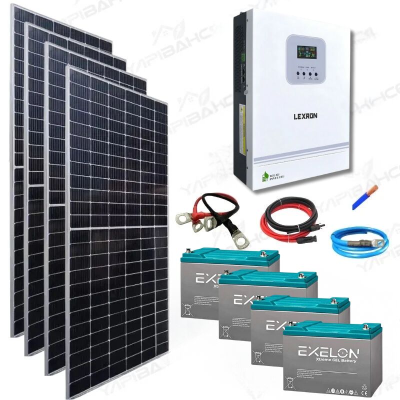 Yapı Solar 3 Kw Mppt Bağ Evi Hazır Güneş Enerjisi Paketi Tak Çalıştır