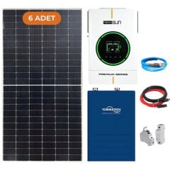 Yapısolar 6 kW Lityum Akülü Monofaze Solar Enerji Paketi