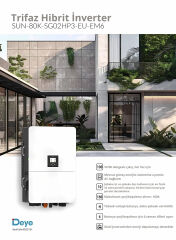 DEYE 80 kW Hibrit Trifaze HV On Grid İnverter