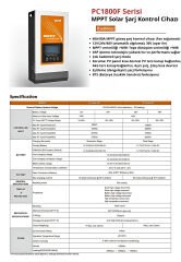 Lexron 12/ 24/ 48 V 80A MPPT Şarj Kontrol Cihazı