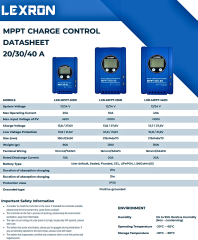 Lexron 12/24V 30A MPPT Şarj Kontrol Cihazı