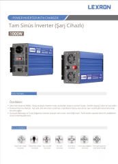 Lexron 12V 1000W Tam Sinüs UPS İnverter