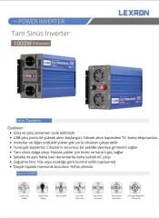 Lexron 12V 1000W Tam Sinüs Inverter