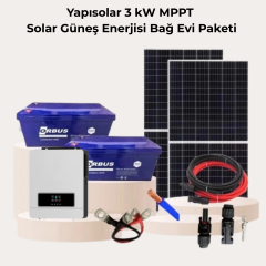 Yapısolar 3 Kw Mppt Monokristal Solar Güneş Enerjisi Bağ Evi Paketi