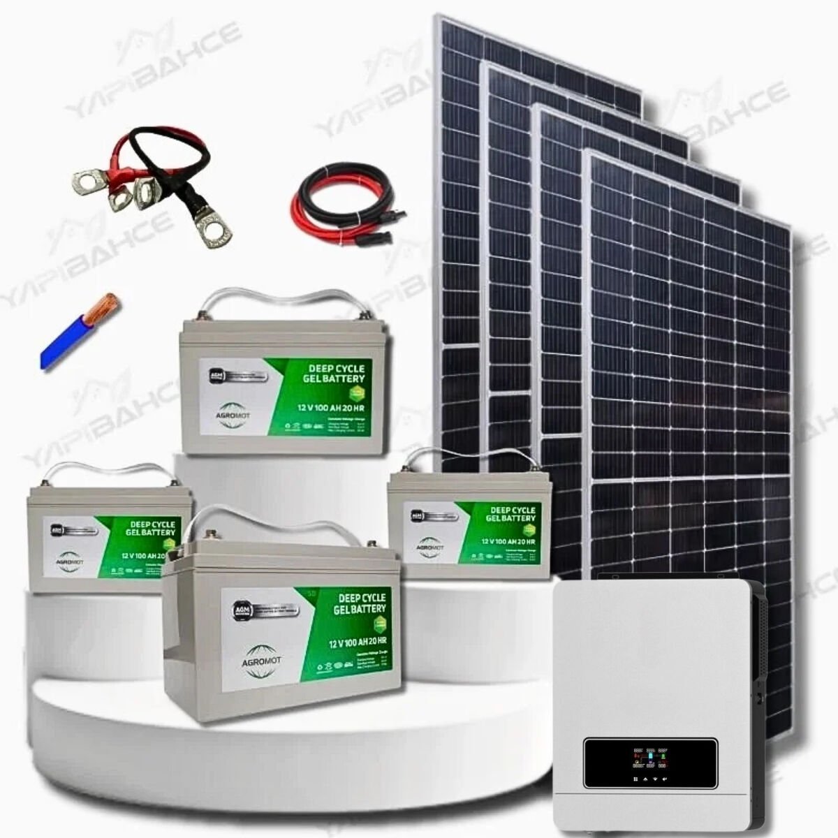 Yapı Solar 3 Kw Mppt Bağ Evi Hazır Güneş Enerjisi Paketi Tak Çalıştır