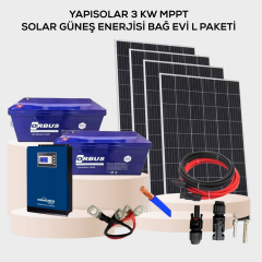 Yapısolar 3 Kw Mppt Solar Güneş Enerjisi Bağ Evi L Paketi