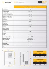 Mexxsun 120Hp 90 kW Solar Pompa Sürücüsü Trifaze