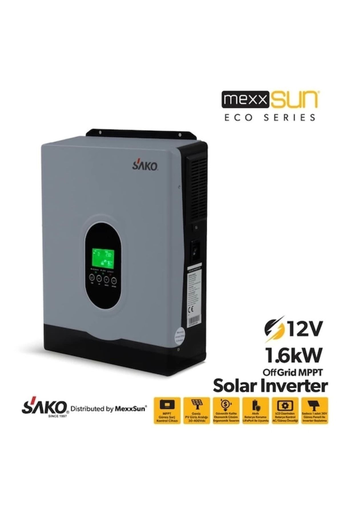 Sako E-sun 1.6 Kw 12 V Mppt Tam Sinüs Akıllı İnverter