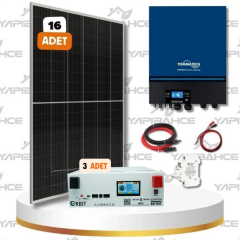 Yapı Solar 11 Kw İnverter 15 kW Depolamalı Lityum Akülü Hazır Solar Enerji Paketi