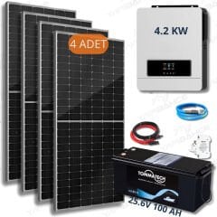 Yapı Solar 4.2 Kw Lityum Akülü Hazır Solar Enerji Paketi L