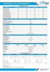 TommaTech 12.8 V 100 AH Marin Bluetooth Lityum Batarya 8000 Cycle