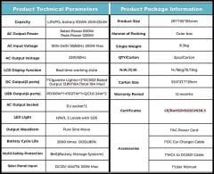 Orbus 600w Taşınabilir Güç Kaynağı Lifepo4power Station