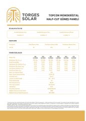 Torges Plus A+ 600 W 144TN M10 TOPCon Güneş Paneli 1 Palet 31 Adet