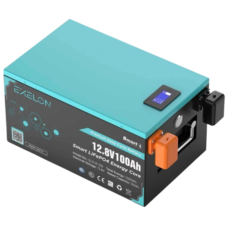 Exelon 12.8 V 100 Ah Lityum Akü Bluetooth Özellikli