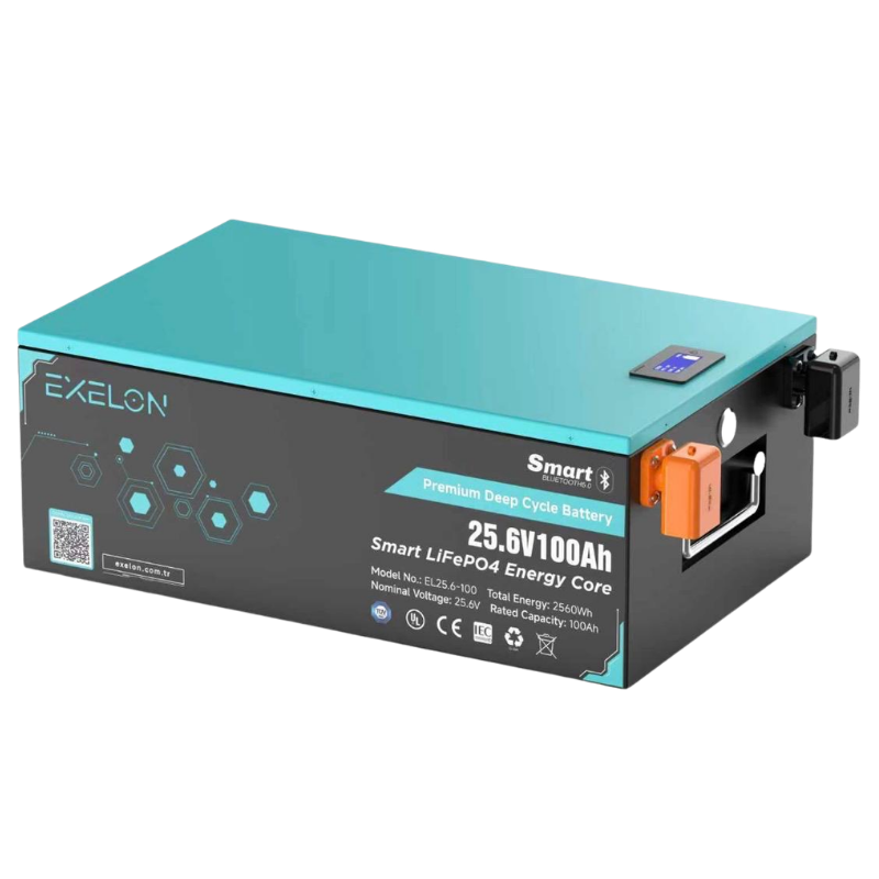 Exelon 25.6 V 100 Ah Lityum Akü Bluetooth Özellikli