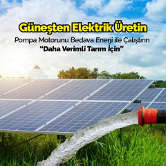 Yapı Solar 7.5 HP 5.5 KW Tarımsal Sulama Sistemi Paketi