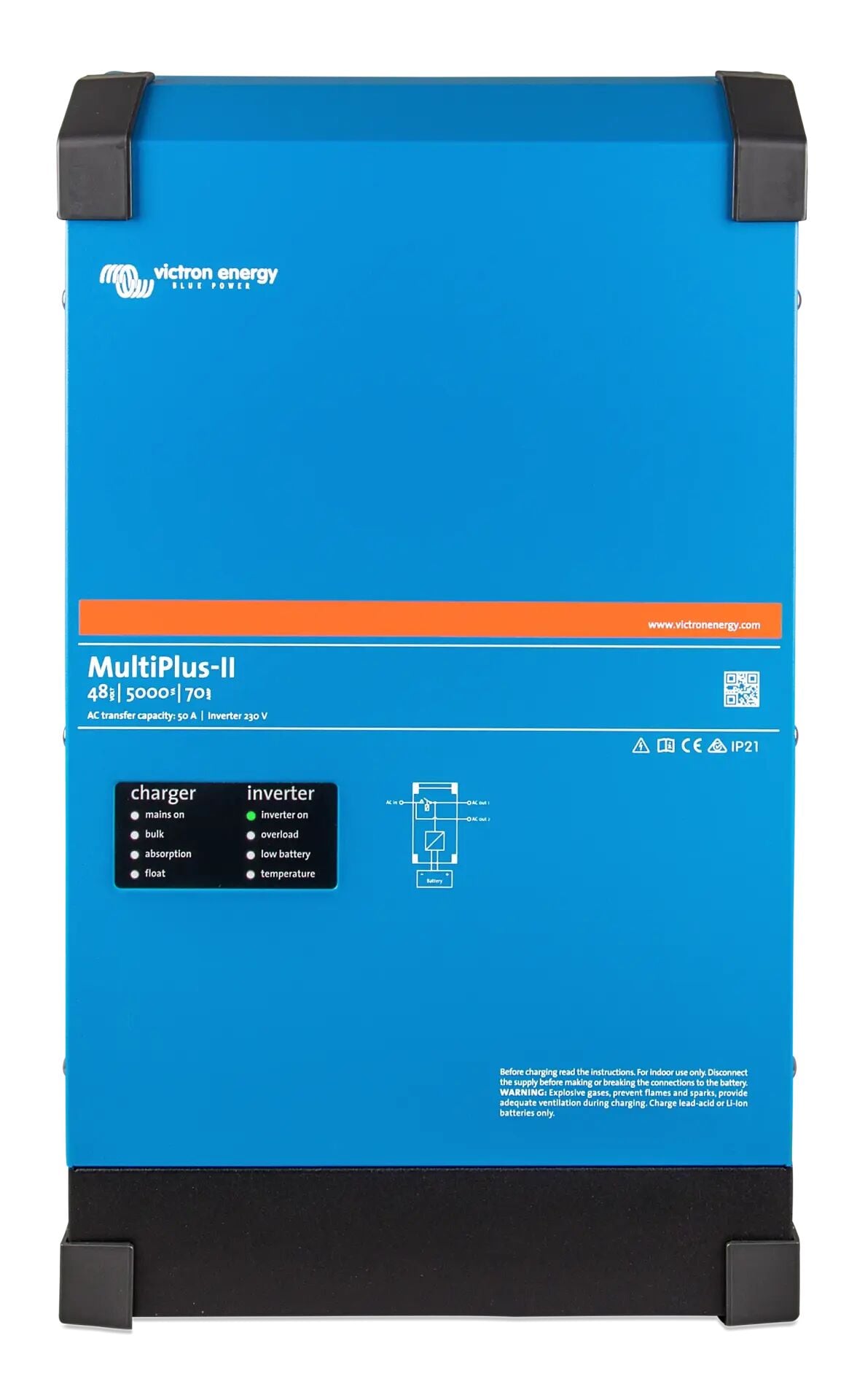 Victron İnvertör/Şarj Cihazı MultiPlus-II 48/5000/70-50 Inverter/Charger (PMP482505010)