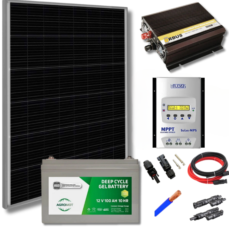 Yapısolar 1000 W Solar Güneş Enerjisi Bağ Evi M Paketi