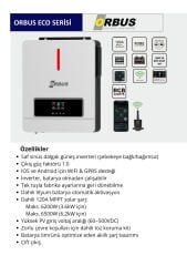 ORBUS ECO 1.6KW 12V MPPT Solar İnverter 30-450 VDC (Off Grid)
