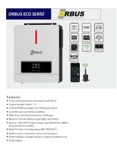 ORBUS ECO 1.6KW 12V MPPT Solar İnverter 30-450 VDC (Off Grid)