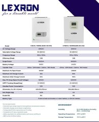 Lexron 3kW 3000W Hv Mppt 40-500 Pv Input Akıllı Tam Sınus İnverter