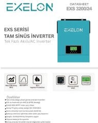 Exelon 3KW 24V Akıllı İnverter MPPT (400VDC)