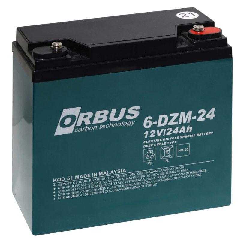 Orbus 12V 24Ah Amper Jel Akü