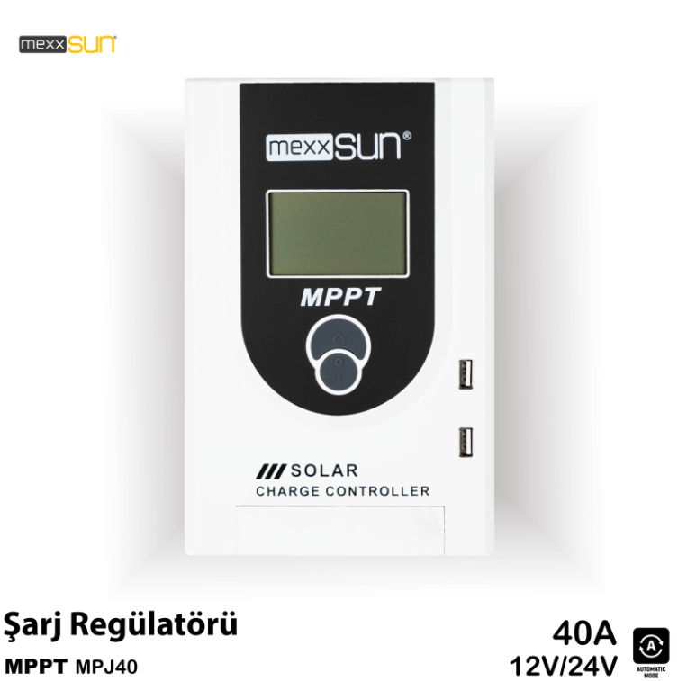 Mexxsun 12/24V 40A Mppt Solar Şarj Regülatörü