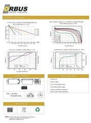 Orbus 12.8 V Volt 200 Ah Amper 2560 Wh Lityum Batarya Lifepo4 Lityum Akü