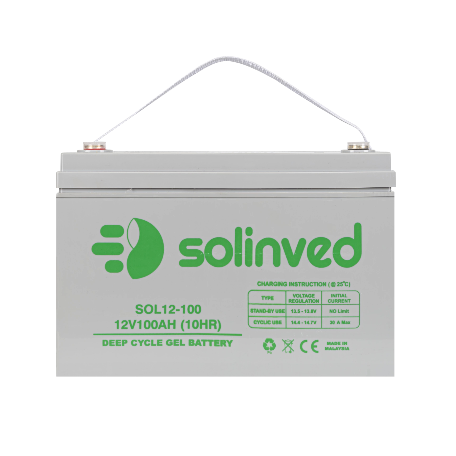 Solinved 12v 100 Ah Jel Akü Deep Cycle
