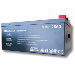Solinved 25.6 V 100Ah LiFePO4 Akü