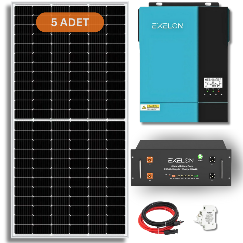 EXELON 6.2 KW Lityum Akülü Hazır Solar Enerji Paketi