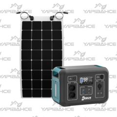 Yapı Solar Orbus 1200 W Taşınabilir Güç Kaynağı Power Station 110WP Esnek Panel Paketi