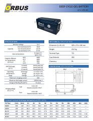Orbus 12 V 150 Amper Derin Döngü Karbon Jel Akü