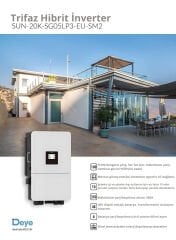 Deye 20 KW Hibrit Trifaze On Grid İnverter LV (48V)