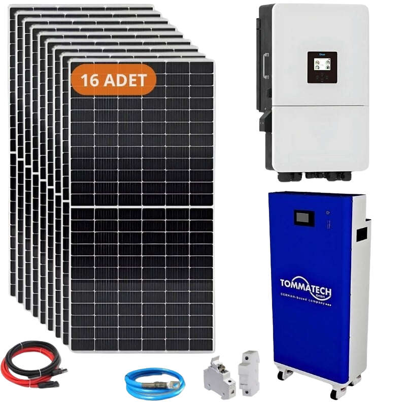Deye L Hibrit 20 Kw Lityum Akülü Hazır Solar Enerji Paketi