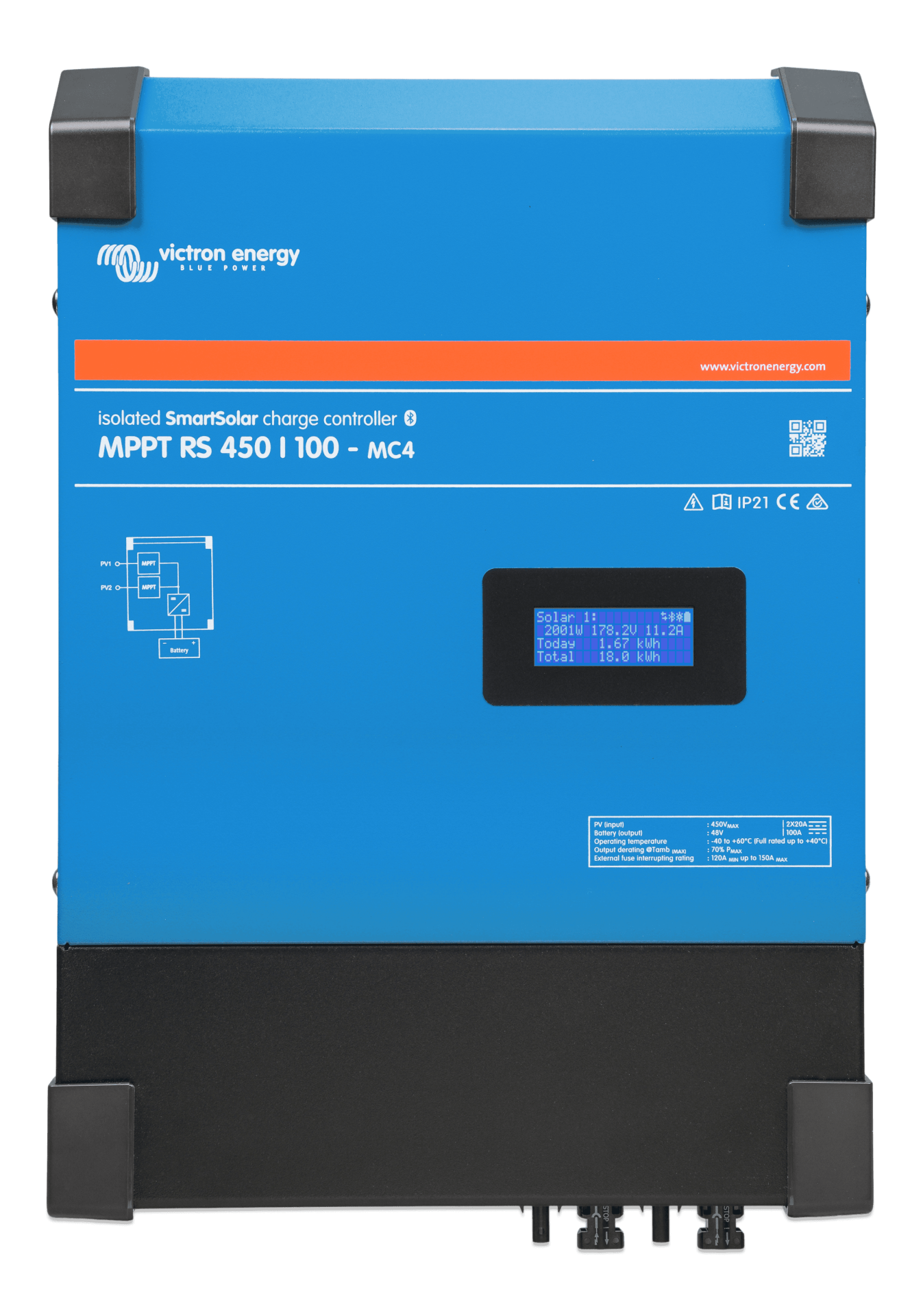 Victron Solar Şarj Kontrol Cihazı SmartSolar MPPT RS 450/100-MC4 Charge Controller (SCC145110510)