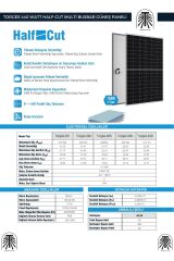 Torges 440 Watt Monokristal Half-cut Multi Busbar Güneş Paneli