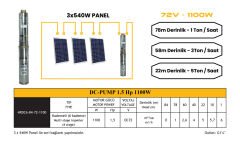 Mexxsun DC Pompa 1.5Hp / 1100W / 72V (4DC6-84-72-1100)