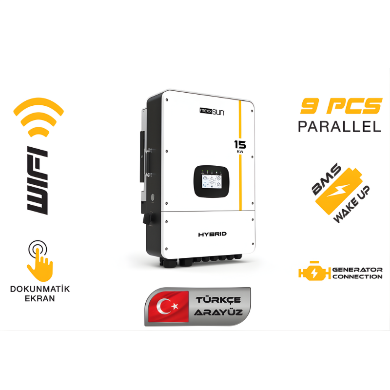 MEXXSUN 15 KW LV (48V) Hibrit Trifaze İnverter