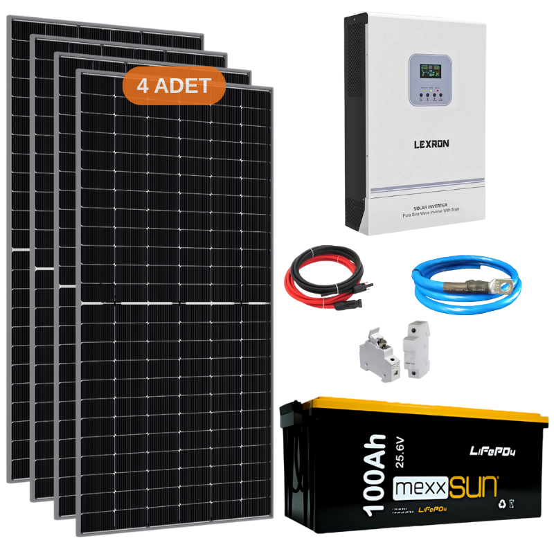 Yapı Solar 4.2 Kw Lityum Akülü Hazır Solar Enerji Paketi AGR-25.6-100-4.2-YBE