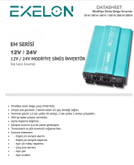 Exelon Modifiye Sinüs 2000W 12V İnverter